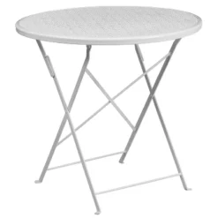 Flash Furniture Oia Commercial Grade 30" Round Indoor-Outdoor Steel Folding Patio Table -Flash Furniture GUEST ebd20a83 34e8 4948 bcc9 2f7d98742dd4