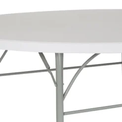Flash Furniture 6-Foot Round Bi-Fold Granite White Plastic Banquet And Event Folding Table With Carrying Handle -Flash Furniture GUEST ec599c85 e17f 4069 a8f9 ae7c7585c7ef