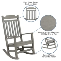 Flash Furniture Set Of 2 Winston All-Weather Faux Wood Rocking Chair 20 Flash Furniture Set Of 2 Winston All-Weather Faux Wood Rocking Chair -Flash Furniture GUEST ec69f40d c22b 499a 9769 0a05dbea838a