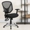 Flash Furniture Mid-Back Black Mesh Multifunction Swivel Ergonomic Task Office Chair With Adjustable Arms -Flash Furniture GUEST ec774634 7f13 4e1c 852f 8a9bf07ab068