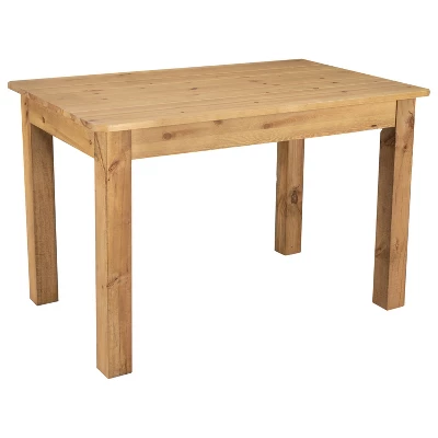Flash Furniture 46" X 30" Rectangular Solid Pine Farm Dining Table 16 Flash Furniture 46" X 30" Rectangular Solid Pine Farm Dining Table - Image 14