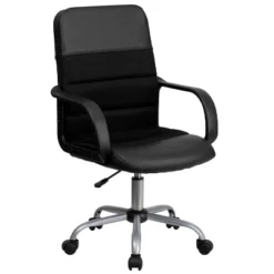 Swivel Task Chair Black Leather/Mesh - Flash Furniture 19 Swivel Task Chair Black Leather/Mesh - Flash Furniture -Flash Furniture GUEST ed9d9dcc 50c2 42bc a38a 005ce7adc1d2