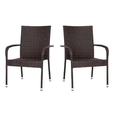 Flash Furniture Maxim Indoor/Outdoor Wicker Dining Chairs With Fade & Weather-Resistant Steel Frames For Patio And Deck 13 Flash Furniture Maxim Indoor/Outdoor Wicker Dining Chairs With Fade & Weather-Resistant Steel Frames For Patio And Deck - Image 11
