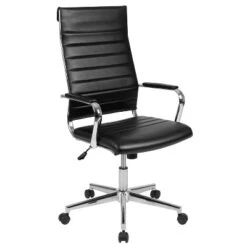 Flash Furniture High Back LeatherSoft Contemporary Ribbed Executive Swivel Office Chair -Flash Furniture GUEST efc71092 1540 4467 905a bbb70111624f