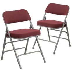 Flash Furniture 2 Pack HERCULES Series Premium Curved Triple Braced & Hinged Fabric Upholstered Metal Folding Chair -Flash Furniture GUEST f13d9e06 cfdd 4a85 8452 5936b550417f