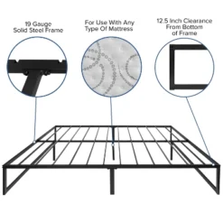 Flash Furniture 14 Inch Metal Platform Bed Frame With 10 Inch Pocket Spring Mattress In A Box And 2 Inch Cool Gel Memory Foam Topper -Flash Furniture GUEST f184dfec f1c3 494f 8288 2fb85dcc7e70