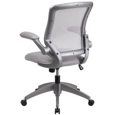 Flash Furniture Mid-Back Mesh Swivel Ergonomic Task Office Chair With Gray Frame And Flip-Up Arms 8 Flash Furniture Mid-Back Mesh Swivel Ergonomic Task Office Chair With Gray Frame And Flip-Up Arms - Image 6