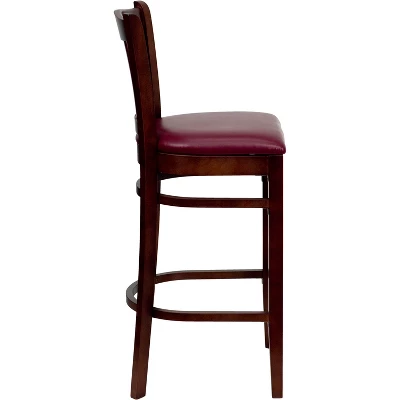 Flash Furniture Vertical Slat Back Wooden Restaurant Barstool 5 Flash Furniture Vertical Slat Back Wooden Restaurant Barstool - Image 3