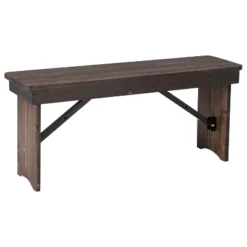 Flash Furniture HERCULES Series 40" X 12" Solid Pine Folding Farm Bench -Flash Furniture GUEST f2b47ff4 fc64 41ee b5a2 08e74b590d63