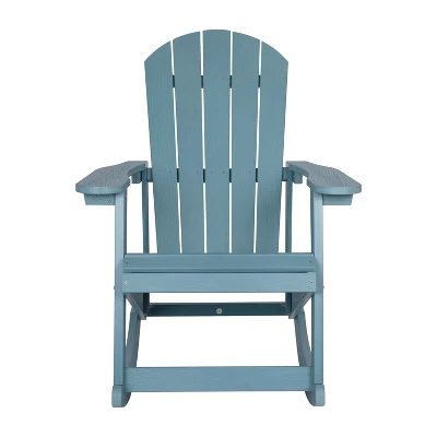 Flash Furniture Savannah All-Weather Poly Resin Wood Adirondack Rocking Chair With Rust Resistant Stainless Steel Hardware 10 Flash Furniture Savannah All-Weather Poly Resin Wood Adirondack Rocking Chair With Rust Resistant Stainless Steel Hardware - Image 8