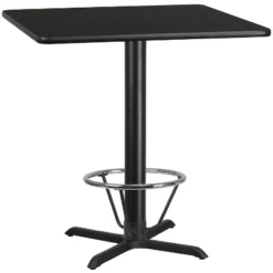 Flash Furniture 42'' Square Laminate Table Top With 33'' X 33'' Bar Height Table Base And Foot Ring 11 Flash Furniture 42'' Square Laminate Table Top With 33'' X 33'' Bar Height Table Base And Foot Ring -Flash Furniture GUEST f3699dfc 15be 44ef 9839 b7de11373aa4