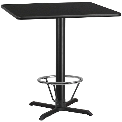 Flash Furniture 42'' Square Laminate Table Top With 33'' X 33'' Bar Height Table Base And Foot Ring 7 Flash Furniture 42'' Square Laminate Table Top With 33'' X 33'' Bar Height Table Base And Foot Ring - Image 5
