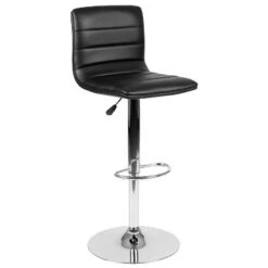 Flash Furniture Modern Vinyl Adjustable Height Barstool With Horizontal Stitch Back -Flash Furniture GUEST f3ad10a0 a4ac 4f92 b3a7 727c70416a24