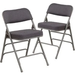 Flash Furniture 2 Pack HERCULES Series Premium Curved Triple Braced & Hinged Fabric Upholstered Metal Folding Chair -Flash Furniture GUEST f3f9a874 c02a 4c09 9c48 61ec4251e04d