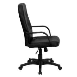 Flash Furniture Holly High Back Black Glove Vinyl Executive Swivel Office Chair With Arms -Flash Furniture GUEST f4a48ecf a4bd 45ac 8514 024f8c5aea17