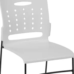 Flash Furniture HERCULES Series 881 Lb. Capacity White Sled Base Stack Chair With Air-Vent Back -Flash Furniture GUEST f522b3f5 89a5 4a3c beba a76fda61a2e5