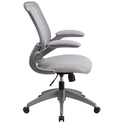 Flash Furniture Mid-Back Mesh Swivel Ergonomic Task Office Chair With Gray Frame And Flip-Up Arms 9 Flash Furniture Mid-Back Mesh Swivel Ergonomic Task Office Chair With Gray Frame And Flip-Up Arms - Image 7