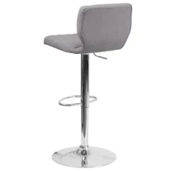 Flash Furniture Contemporary Vinyl Adjustable Height Barstool With Vertical Stitch Back And Chrome Base -Flash Furniture GUEST f7040edf 1246 4a91 ba49 bbe078749e4c