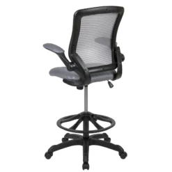 Flash Furniture Mid-Back Mesh Ergonomic Drafting Chair With Adjustable Foot Ring And Flip-Up Arms -Flash Furniture GUEST f8243dcd c76b 41a3 9b70 629af08f99fb