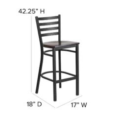 Flash Furniture Black Ladder Back Metal Restaurant Barstool -Flash Furniture GUEST f8d72586 b0e3 415f a13c 8a297b5c7e14