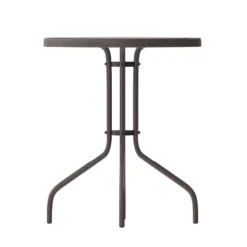 Flash Furniture Bellamy 23.75'' Round Tempered Glass Metal Table -Flash Furniture GUEST f986470f cfd4 46dc 8e64 216d3061b250