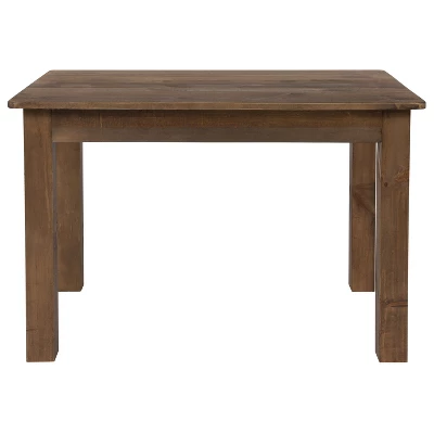 Flash Furniture 46" X 30" Rectangular Solid Pine Farm Dining Table 8 Flash Furniture 46" X 30" Rectangular Solid Pine Farm Dining Table - Image 6