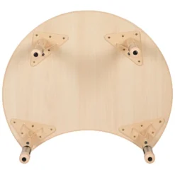 Flash Furniture 25.125"W X 35.5"L Crescent Natural Plastic Height Adjustable Activity Table -Flash Furniture GUEST faef9e46 3cb2 40ec a568 94c57803921f