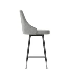 Flash Furniture Commercial Gray LeatherSoft Counter Height Stools With Chrome Accents - 2 Pack -Flash Furniture GUEST fb0d202d bf32 4850 a6d3 95f97f65946f