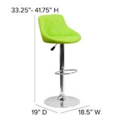 Flash Furniture Contemporary Vinyl Bucket Seat Adjustable Height Barstool With Diamond Pattern Back And Chrome Base -Flash Furniture GUEST fb8cc128 0ddc 4346 8f80 0a8c321e3efc