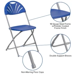 Flash Furniture 2 Pack HERCULES Series 650 Lb. Capacity Plastic Fan Back Folding Chair -Flash Furniture GUEST fb91c972 fa49 4571 8d27 8deb5d81492a