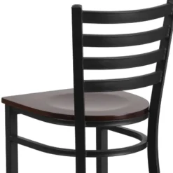 Flash Furniture Black Ladder Back Metal Restaurant Barstool -Flash Furniture GUEST fbda330b d4ef 4f4d b545 417be5d275d6