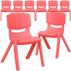 Flash Furniture 8 Pack Plastic Stackable School Chair With 12" Seat Height -Flash Furniture GUEST fc2b2201 491e 4139 bab5 019b4820bafc