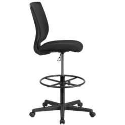 Flash Furniture Ergonomic Mid-Back Mesh Drafting Chair With Black Fabric Seat And Adjustable Foot Ring -Flash Furniture GUEST fc83273d 00dc 4dce b678 d160df381af8