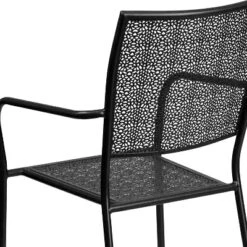 Flash Furniture Commercial Grade Indoor-Outdoor Steel Patio Arm Chair With Square Back -Flash Furniture GUEST fcf6c192 5915 4d4f ab51 128f7b8e8130