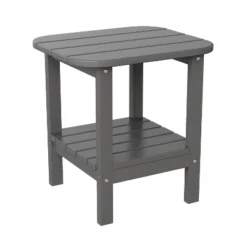 Flash Furniture Newport HDPE 2-Tier Adirondack Side Table - All-Weather - Indoor/Outdoor -Flash Furniture GUEST fcfcfd2e f125 42b6 b124 6288dcbd44cd