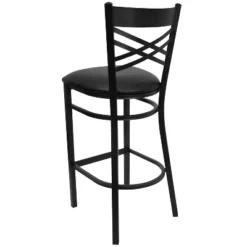 Flash Furniture Black ''X'' Back Metal Restaurant Barstool -Flash Furniture GUEST fd2007ea 42cb 4e5e beed c3142620a580