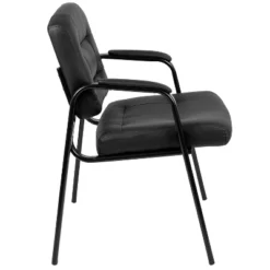 Flash Furniture Darwin Flash Fundamentals Black LeatherSoft Executive Reception Chair With Black Metal Frame -Flash Furniture GUEST fda47540 a634 4b24 bcbd 595c5f59072c