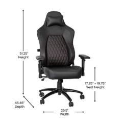 Flash Furniture Falco Ergonomic High Back Adjustable Gaming Chair With 4D Armrests, Headrest Pillow, And Adjustable Lumbar Support -Flash Furniture GUEST fdea898a c4ce 41dd a510 e80e285a8636