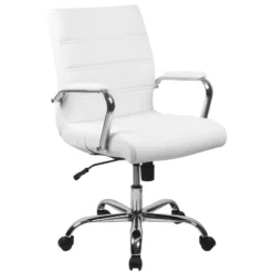Flash Furniture Mid-Back Executive Swivel Office Chair With Metal Frame And Arms 31 Flash Furniture Mid-Back Executive Swivel Office Chair With Metal Frame And Arms -Flash Furniture GUEST fe6fbcb2 f954 4e5a a08c 2e980eff2bf4