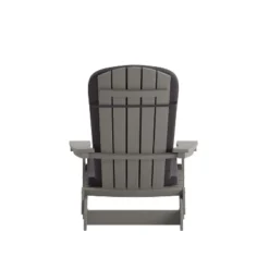 Flash Furniture Charlestown Set Of 2 All-Weather Poly Resin Indoor/Outdoor Folding Adirondack Chairs With Cushions For Deck, Porch, And Patio -Flash Furniture GUEST ff3ce7bc c336 40c1 aed2 26d64d5fbdce