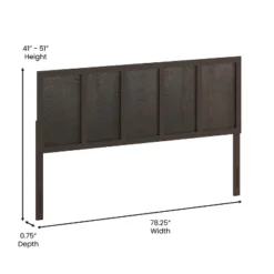 Flash Furniture Oliver Paneled Wooden Adjustable Headboard For Universal Metal Bed Frames -Flash Furniture GUEST ff812880 9176 4dc2 9048 91f7efd3b188