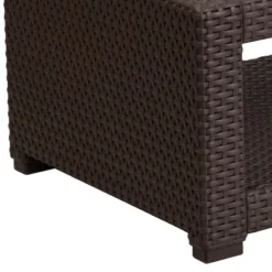 Flash Furniture Seneca Chocolate Brown Faux Rattan Coffee Table -Flash Furniture GUEST ff8376e7 96c3 477a acd7 0d395db0d3eb